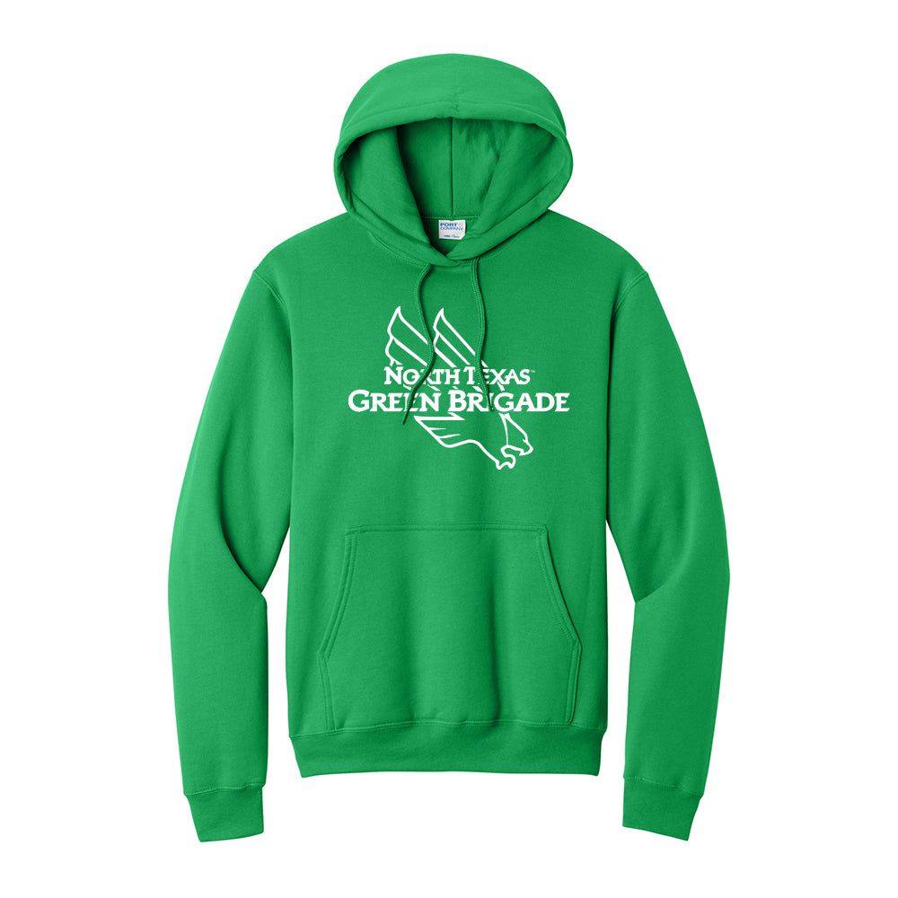 UNT Green Brigade Fleece Pullover Hooded Sweatshirt